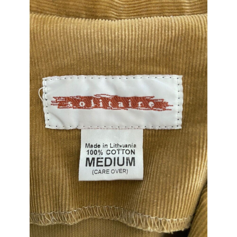 Vintage Y2K Solitaire Women's Corduroy Blazer Size M Camel Academia Indie Sleaze - Picture 8 of 12